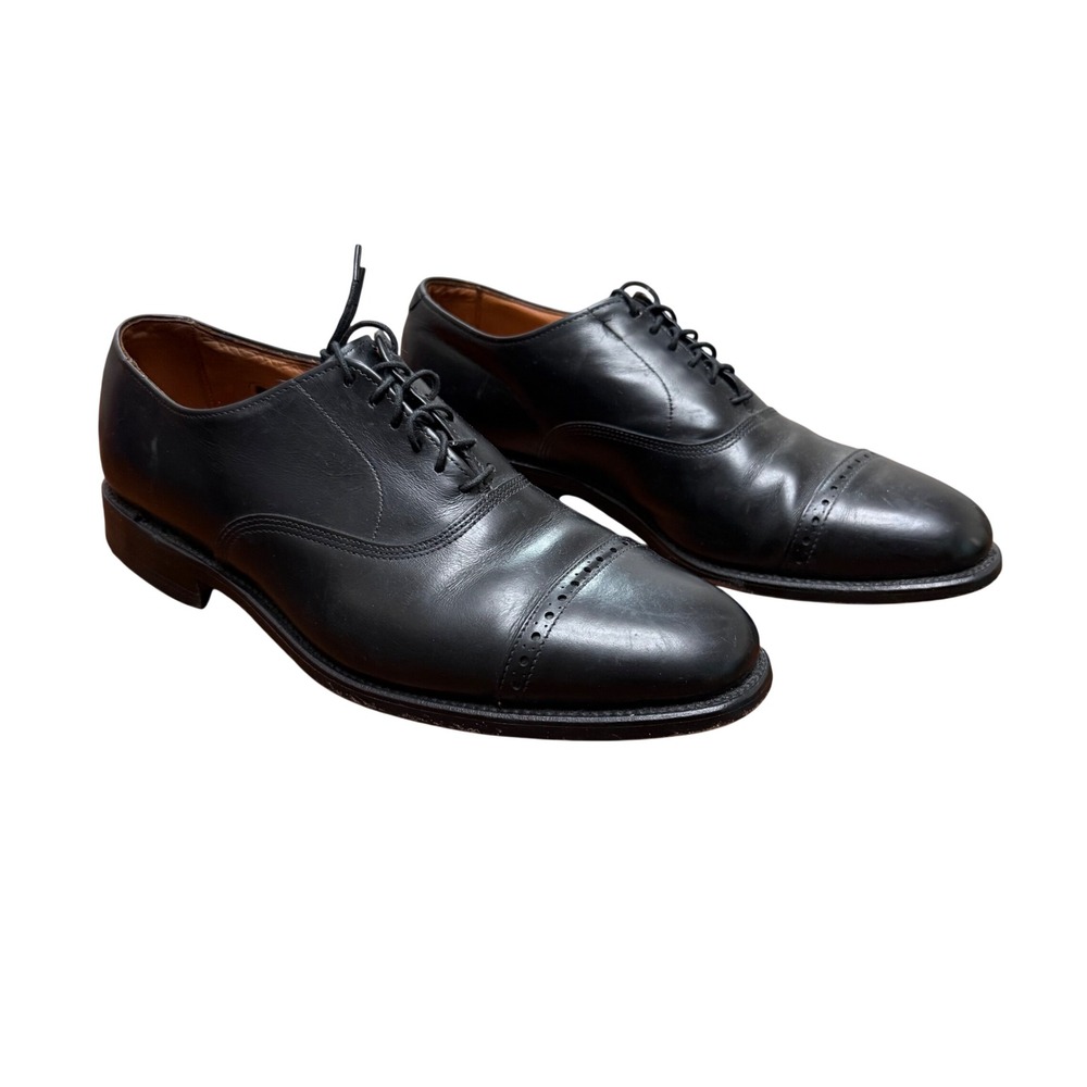Allen Edmonds Byron Cap Toe Oxford Mens 9 D Black Leather Dress Shoes 2004 3129